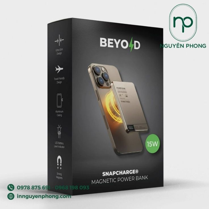 Mẫu hộp giấy đựng sạc dự phòng hiện đại 